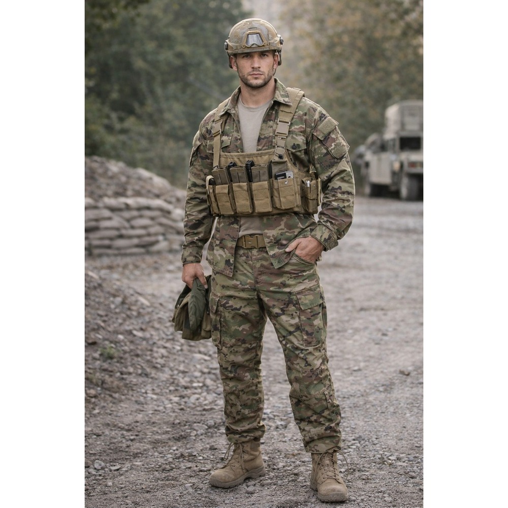 US Military Combat Trousers Mens M L Camo Tactical Cargo Pants Insect‎ Repellent